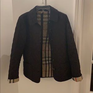 Classic black Burberry quilted jacket